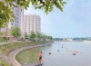 Khoa Giáo dục thể chất tổ chức huấn luyện bổ sung bơi vượt sông cho học viên cuối khoá