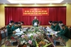 Đồng chí Thiếu tướng, PGS, TS Nguyễn Huy Hoàng, Phó Hiệu trưởng, Phó Chủ tịch Thường trực Hội đồng phát biểu tại phiên họp.