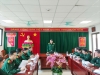 Đồng chí Đại tá, PGS, TS Đỗ Huy Hà, Trưởng phòng Đào tạo, Học viện Chính trị phát biểu tại buổi kiểm tra thực tập sư phạm của học viên Khóa 41/Hệ 2 ở Trường Đại học Chính trị.