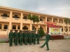 Tham gia huấn luyện điều lệnh đội ngũ tại đơn vị (ảnh: Trọng Hòa/Tiểu đoàn 7).