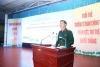 Đồng chí Trung tướng Nguyễn Quốc Tuấn, Bí thư Đảng ủy, Chính ủy Nhà trường nói chuyện truyền thống với cán bộ, học viên tại Dạ hội thanh niên (ảnh: Văn Công).