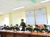 Đồng chí Đại tá Lê Anh Quyền, Phó Trưởng phòng Tham mưu - Hành chính quán triệt mục đích kiểm tra đối với Tiểu đoàn 5.