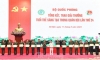 Trung tướng Nguyễn Quốc Tuấn, Chính ủy Nhà trường (thứ 2 từ phải sang) nhận Bằng khen tập thể đạt thành tích xuất sắc tham gia Giải thưởng Tuổi trẻ sáng tạo trong Quân đội lần thứ 24.