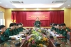Đồng chí Trung tướng Nguyễn Quốc Tuấn, Chính ủy Nhà trường, Chủ nhiệm Đề tài phát biểu tại Hội thảo.