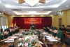 Đồng chí Trung tướng Nguyễn Quốc Tuấn, Bí thư Đảng ủy, Chính ủy Nhà trường phát biểu tại Hội nghị.
