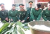 Hội thi gói bánh chưng xanh, tưng bừng đón Tết của Trường Đại học Chính trị