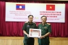 ĐOÀN CÁN BỘ CÔNG TÁC THANH NIÊN QUÂN ĐỘI NHÂN DÂN LÀO THAM QUAN, GIAO LƯU TẠI TRƯỜNG ĐẠI HỌC CHÍNH TRỊ