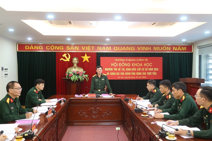 Khoa Sư phạm quân sự nghiệm thu đề tài khoa học cấp cơ sở đạt Xuất sắc